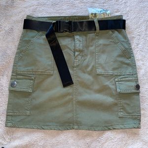 Army green skirt